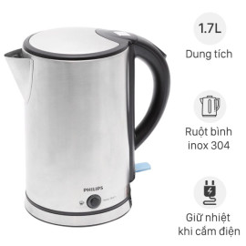 Bình đun siêu tốc giữ nhiệt Philips 1.7 lít HD9316 Bình đun siêu tốc giữ nhiệt Philips 1.7 lít HD9316